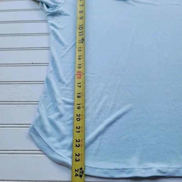 Time and Tru Women Top Light Blue Long Sleeve Modal Poly Pullover Shirt S (4-6) - Picture 9 of 11